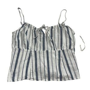Derek Heart Gray and White Striped Camisole